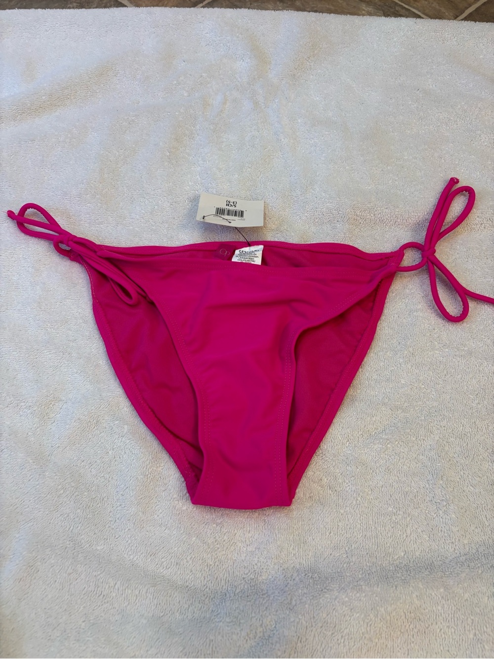 OP Hot Pink Tie-Side Bikini Bottom